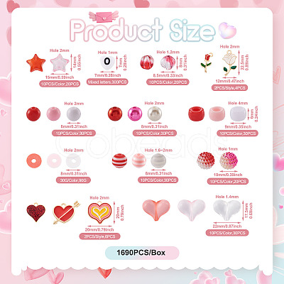 DIY Jewelry Making Finding Kit for Valentine's Day DIY-CD0001-44-1