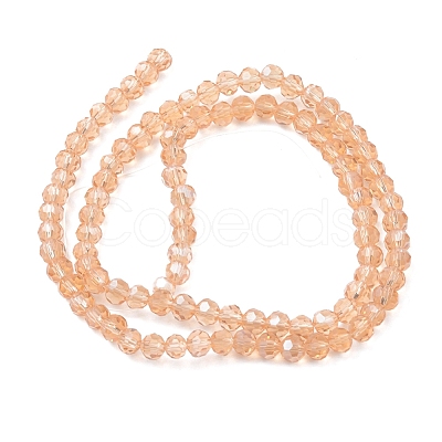 Transparent Glass Bead Strands GLAA-R136-4mm-16-1