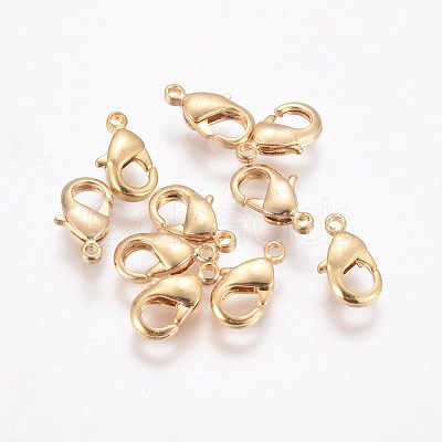 Brass Lobster Claw Clasps KK-WH0030-01G-1