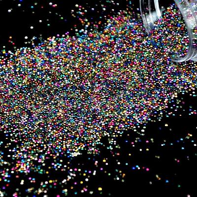 50g Rainbow Mixed Translucence DIY 3D Nail Art Decoration Mini Glass Beads MRMJ-N001-01-1