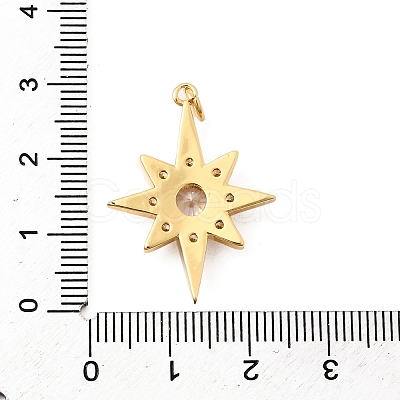 Brass Micro Pave Cubic Zirconia Pendants KK-K302-09G-1