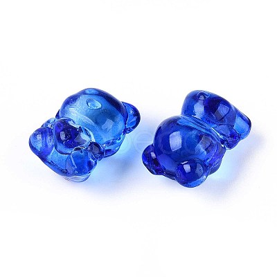 Baking Paint Transparent Glass Beads DGLA-N018-02B-1