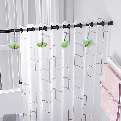12Pcs Leaf Resin Shower Curtain Hook AJEW-SP0006-01A-1