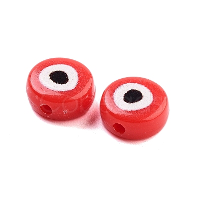 Opaque Printed Acrylic Beads OACR-G038-04A-1