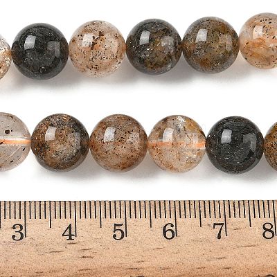 Natural Herkimer Diamond Beads Strands G-Z115-C01-12mm-1
