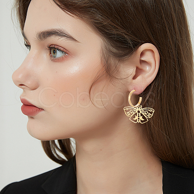 16Pcs 304 Stainless Steel Stud Earring Findings STAS-BBC0010-20C-1