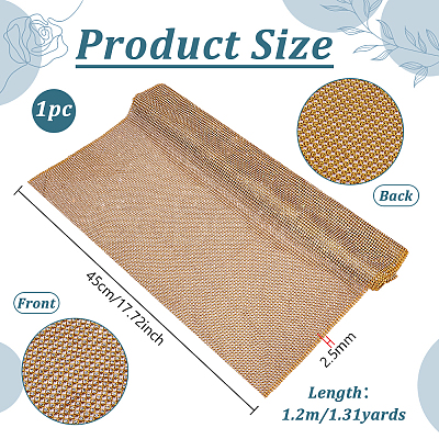 Aluminum Rhinestone Mesh Beaded Trim DIY-WH0750-412B-1