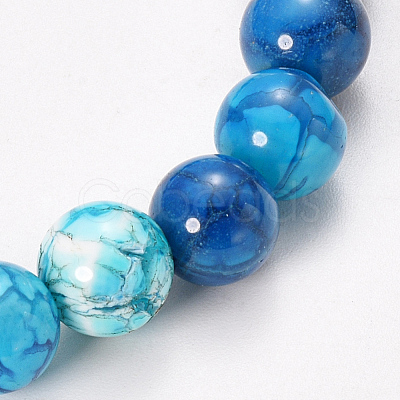 Natural Weathered Agate Beaded Stretch Bracelets X-BJEW-Q692-04H-1