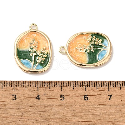 Brass Enamel Pendants X-KK-S368-09G-1