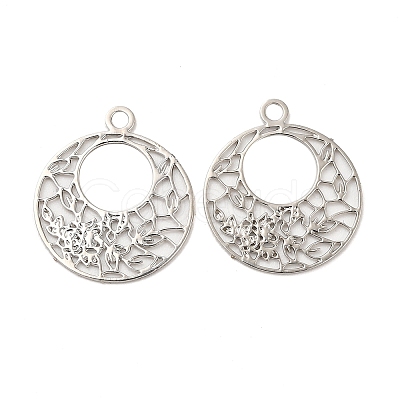 Long-Lasting Plated Brass Filigree Charms KK-K336-22P-1