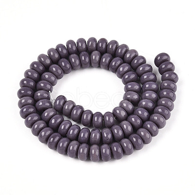 Opaque Solid Color Glass Beads Strands X-GLAA-ZX008-8mm-18S-1