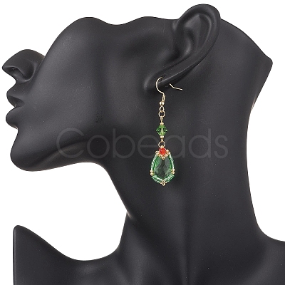 Handmade Glass Seed Beads Teardrop Dangle Earrings EJEW-MZ00576-1