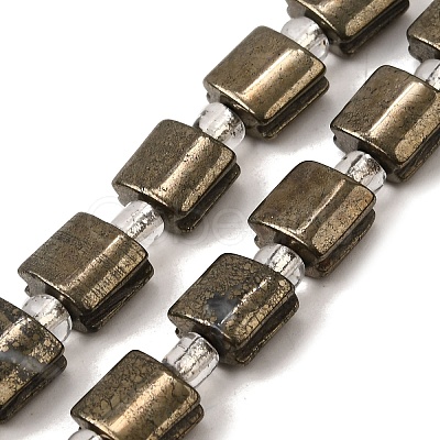 Natural Pyrite Beads Strands G-Z087-D02-1