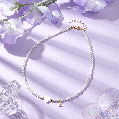 Brass Micro Pave Grade AAA Cubic Zirconia Letter Pendant Necklaces NJEW-JN04771-26-1