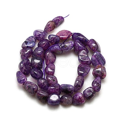 Nuggets Natural Crackle Agate Beads Strands G-P031-02-1