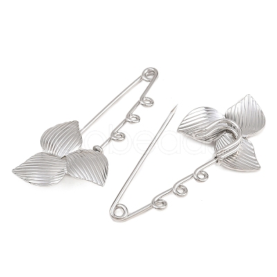 Trillium 304 Stainless Steel Safety Pins Brooch Findings SA-CBA098D-14C-P03-1