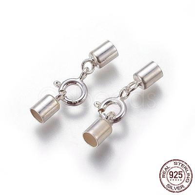 925 Sterling Silver Spring Ring Clasps STER-G019-G-08S-1