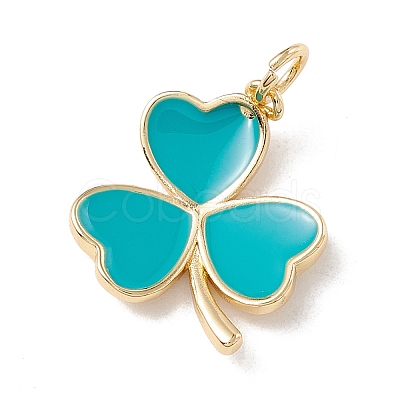 Brass Enamel Pendants KK-P217-03G-04-1