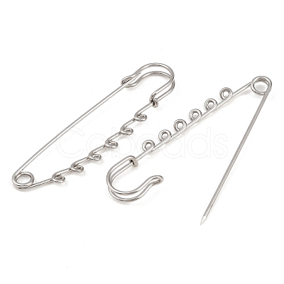 304 Stainless Steel Safety Pins Brooch Findings X-STAS-K252-05D-P-1