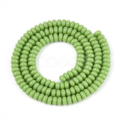 Opaque Solid Color Glass Beads Strands GLAA-ZX008-4mm-18B-1