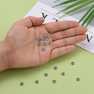 Tibetan Style Bead Caps LS-LFH10352Y-NF-1