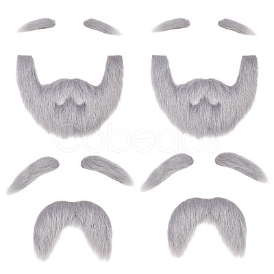 4 Bags 2 Styles Polyester Christmas Santa Claus Beard AJEW-CA0004-95-1