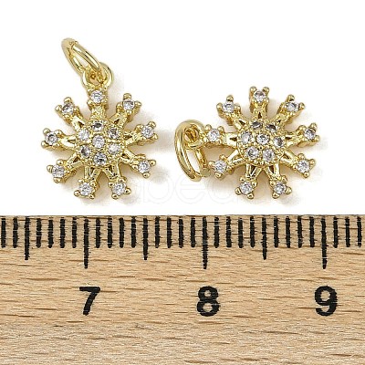 Brass Micro Pave Cubic Zirconia Pendants KK-I358-063G-B-1