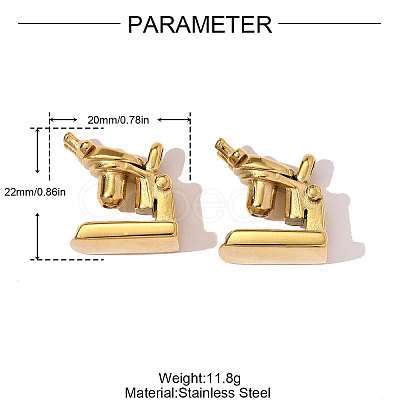 304 Stainless Steel Pendants STAS-OY008-41G-1