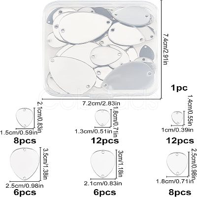 Fingerinspire 52Pcs 6 Style Acrylic Sew on Rhinestone OACR-FG0001-16-1