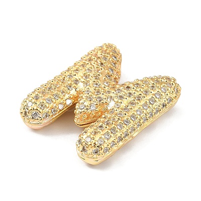 Rack Plating Brass Micro Pave Cubic Zirconia Pendants KK-Q790-01M-G-1