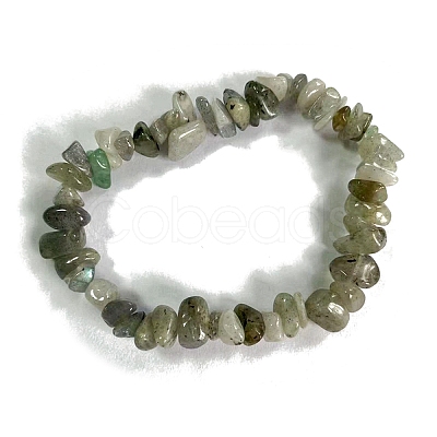 Natural Labradorite Stretch Bracelets PW-WG56138-18-1