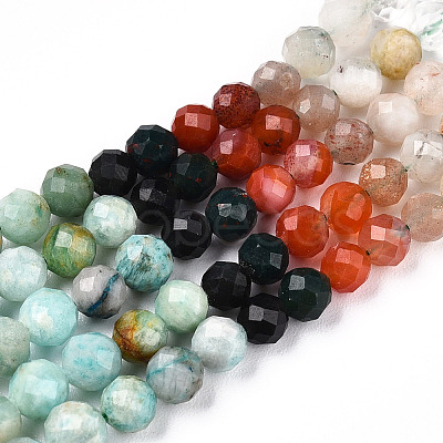 Natural & Synthetic Mixed Gemstone Beads Strands G-D080-A01-01-28-1