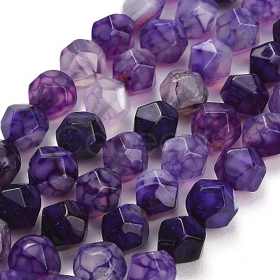 Natural Agate(Dyed & Heated) Beads Strands G-K425-B03-01-1