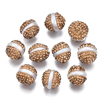 Polymer Clay Rhinestone Beads RB-S056-21-01-1