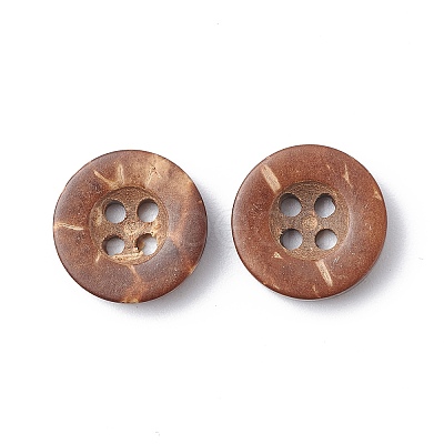 Carved Round 4-hole Basic Sewing Button NNA0YXE-1