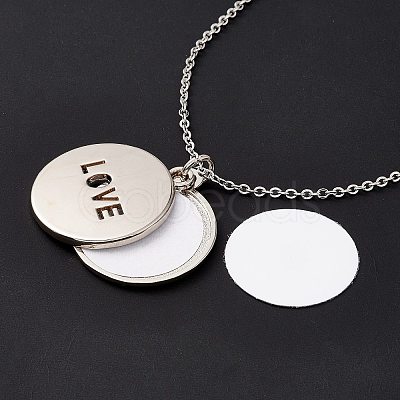 Sublimation Blank Aluminum Pendant Necklace LS-NJEW-E020-01P-01-1