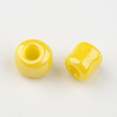 DIY Craft Beads 8/0 Opaque Colors Lustered Round Glass Seed Beads X-SEED-A012-3mm-122-1