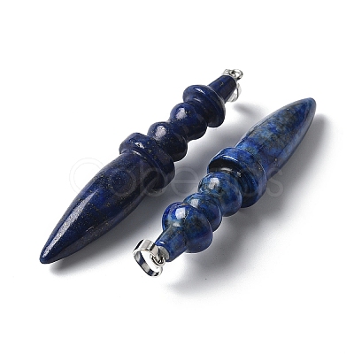 Dyed Natural Lapis Lazuli Pendants G-C187-02B-1