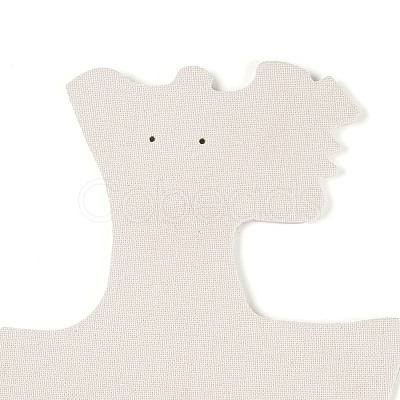Cardboard Covered with Linen Cloth Necklace & Earring Display Stands LS-ODIS-Q041-07A-1