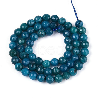 Dyed Natural White Jade Beads Strands G-T139-6mm-60-21-1