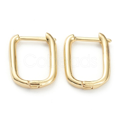 Brass Huggie Hoop Earrings EJEW-P189-01-1