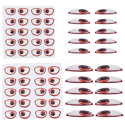 2 Bags 2 Styles Resin Self-adhesive Stickers DIY-FH0009-77-1