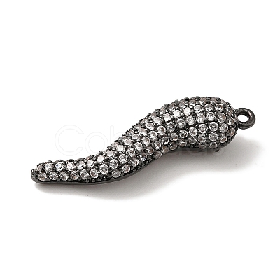 Rack Plating Brass Micro Pave Cubic Zirconia Pendant KK-A229-03G-B-1