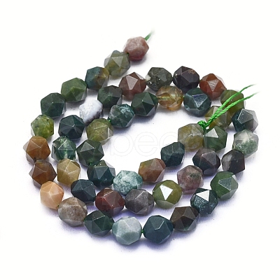 Natural Indian Agate Beads Strands G-L552O-07-8mm-1