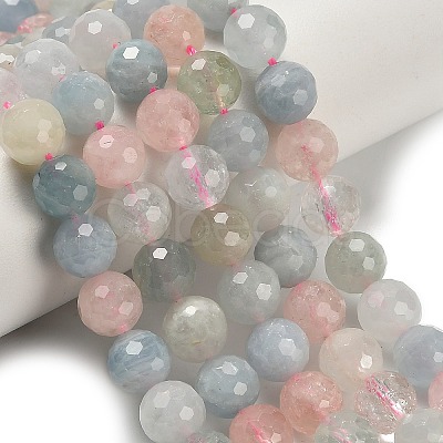 Natural Morganite Beads Strands G-H329-F01-8mm-1
