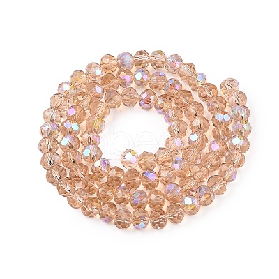 Electroplate Glass Beads Strands EGLA-A044-T6mm-L20-1