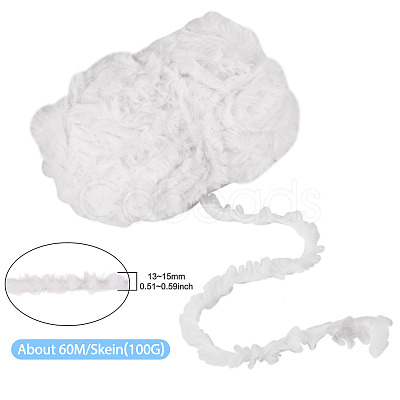 Super Bulky Faux Mink Fur Polyester Yarn YCOR-TAC0001-02A-1