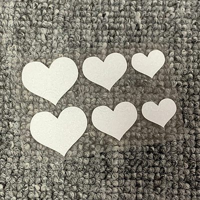 6Pcs 3 Styles Heart PET Waterproof Car Stickers DIY-WH0349-229C-1