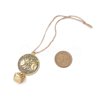 Iron Bell Pendant Decorations HJEW-JM02504-01-1