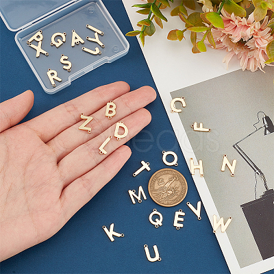 26Pcs 26 Styles Brass Connector Charms KK-PH0005-45-1